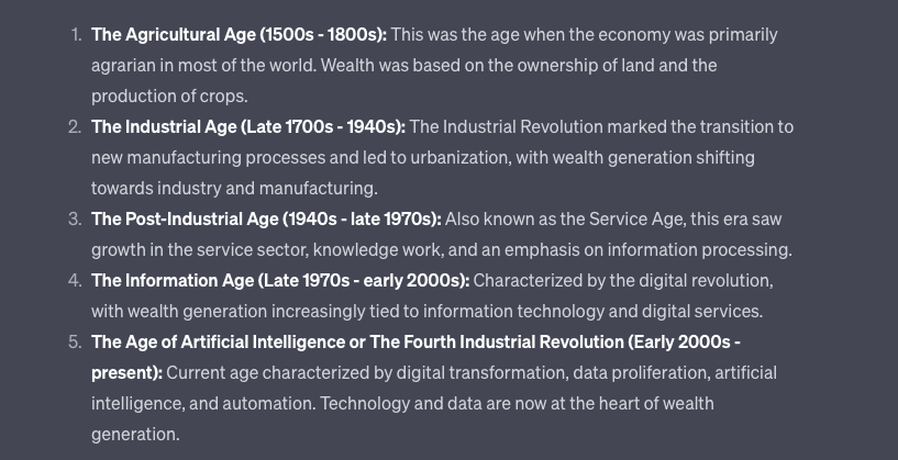 Past Economic Ages